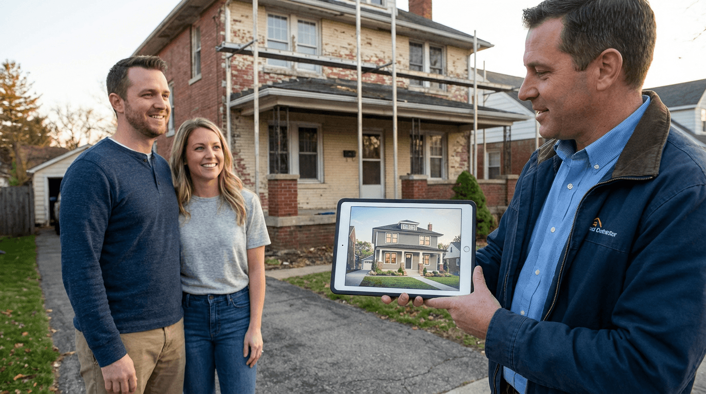 Fassadenangebote mit Kundenvisualisierungen begleiten