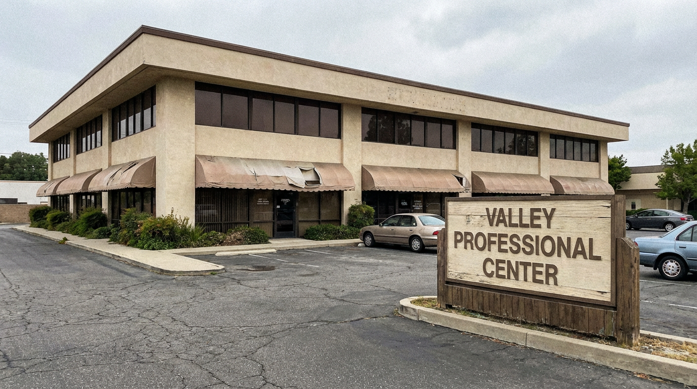 White SUV in urban setting before AI background change