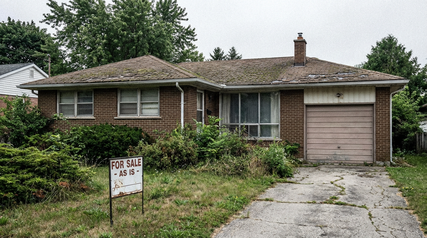 Demo facade before renovation visualization